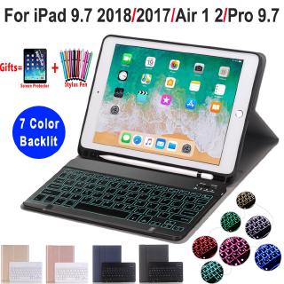 Bao da máy tính bảng tích hợp bàn phím có đèn nền cho iPad 5th 6th Generation 9.7 2018 2017 Air 1 2 Pro 9.7 Smart