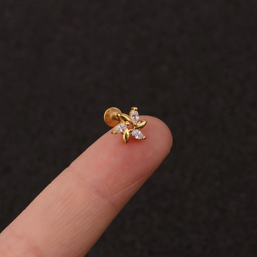 BUTTERFLY Khuyên Cơ Thể Hình Hoa / Bướm / Trái Tim Thời Trang