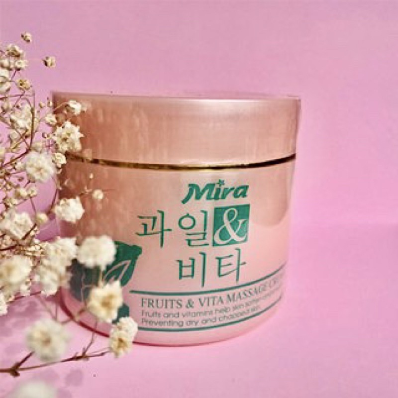 KEM MASSAGE HỒNG MIRA CHO MẶT & BODY FRUITS & VITA MASSAGE CREAM 300ML