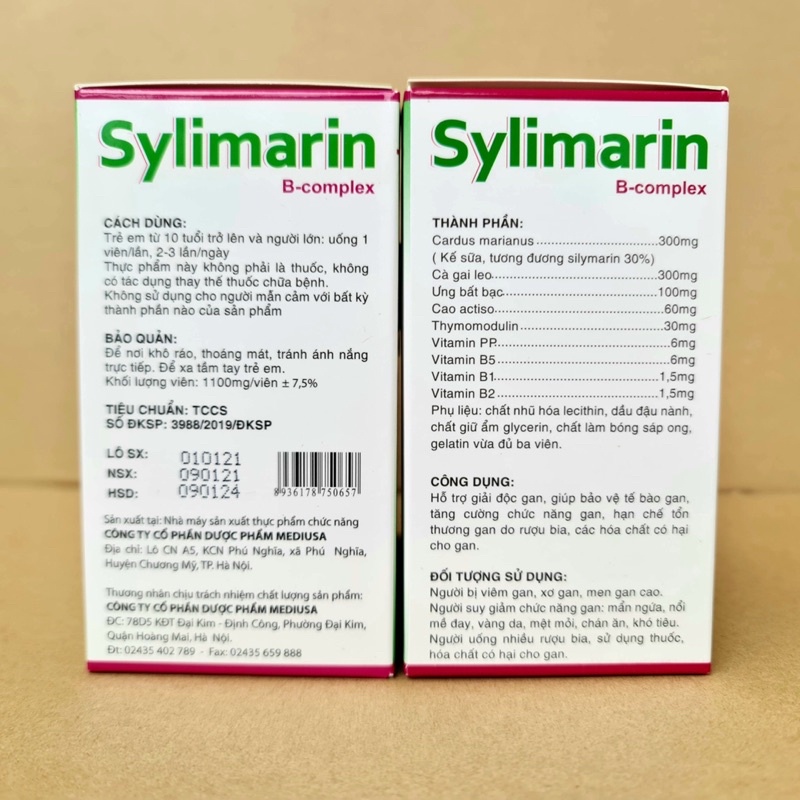 GIẢI ĐỘC GAN SILYMARIN 120mg Hộp 100 viên