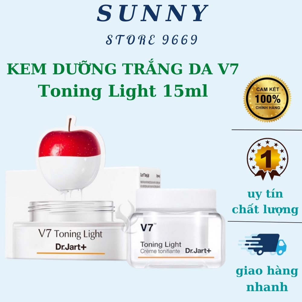 Kem dưỡng trắng da v7 Toning Light Dr.jart+ chính hãng size mini 15ml