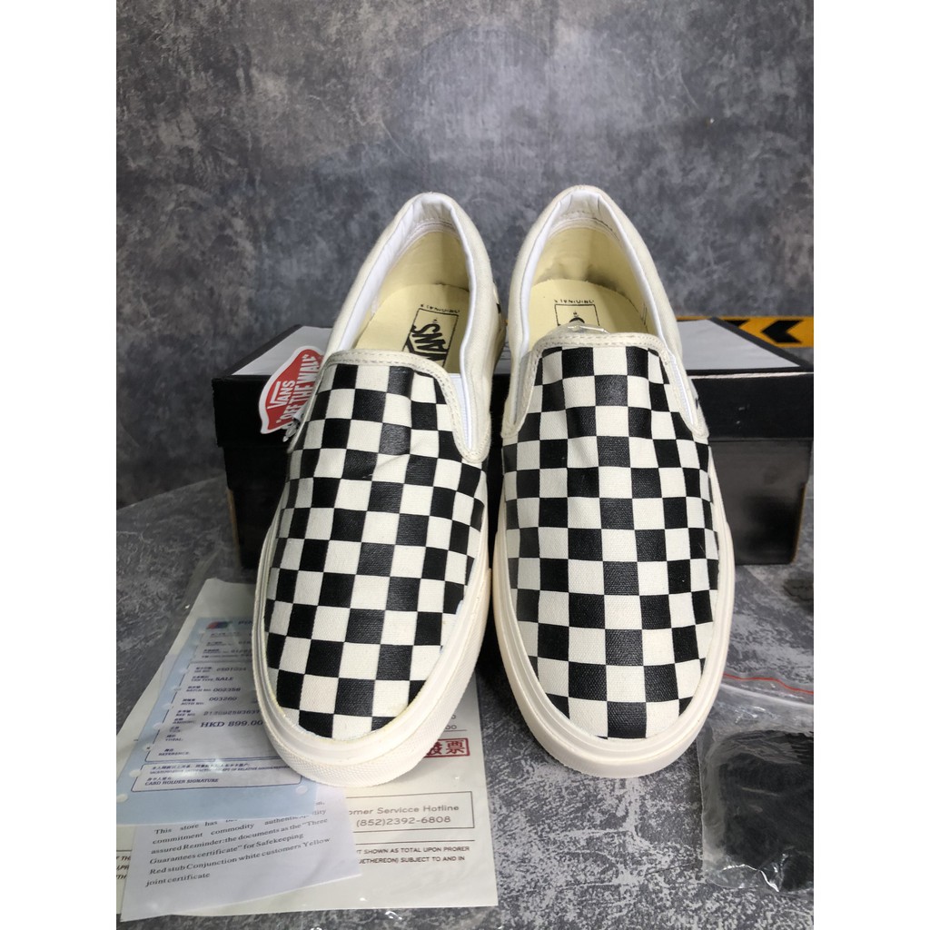 free ship [Full box]  ảnh thật  hàng 1:1 hàng quảng châu vans karo, giày van caro lười  nam nữ ,