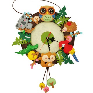 Đồng hồ DIY bằng vải dạ, bông (chạy pin) (nguyên vật  liệu có sẵn, tự may ráp)