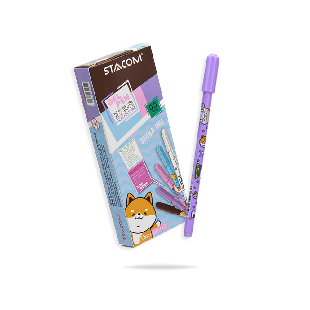 Bút mực gel xóa được đầu 0.5mm nắp đậy STACOM - GP106E