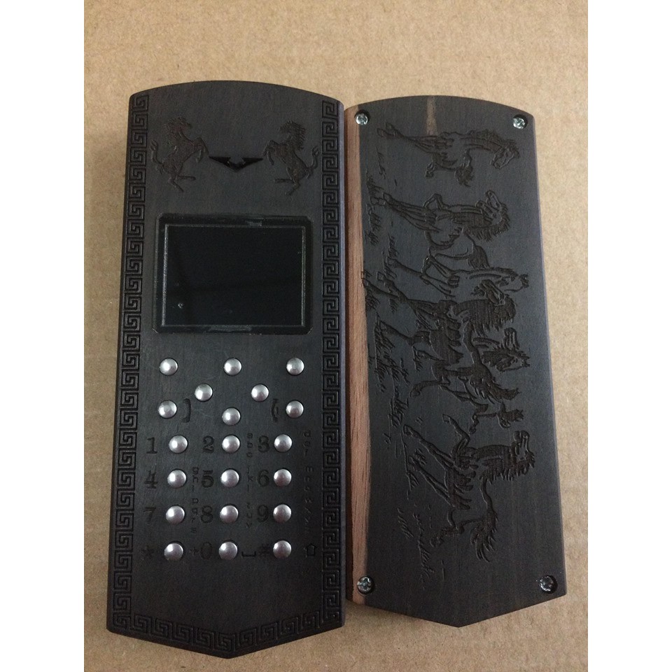 Vỏ gỗ cho điện thoại Nokia 110i gỗ mun