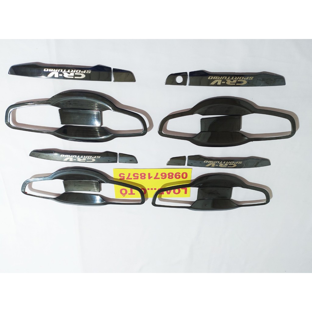 Ốp tay nắm và hõm cửa titan cho Honda CRV 2022-2018 Cao Cấp Nhất Thị Trường