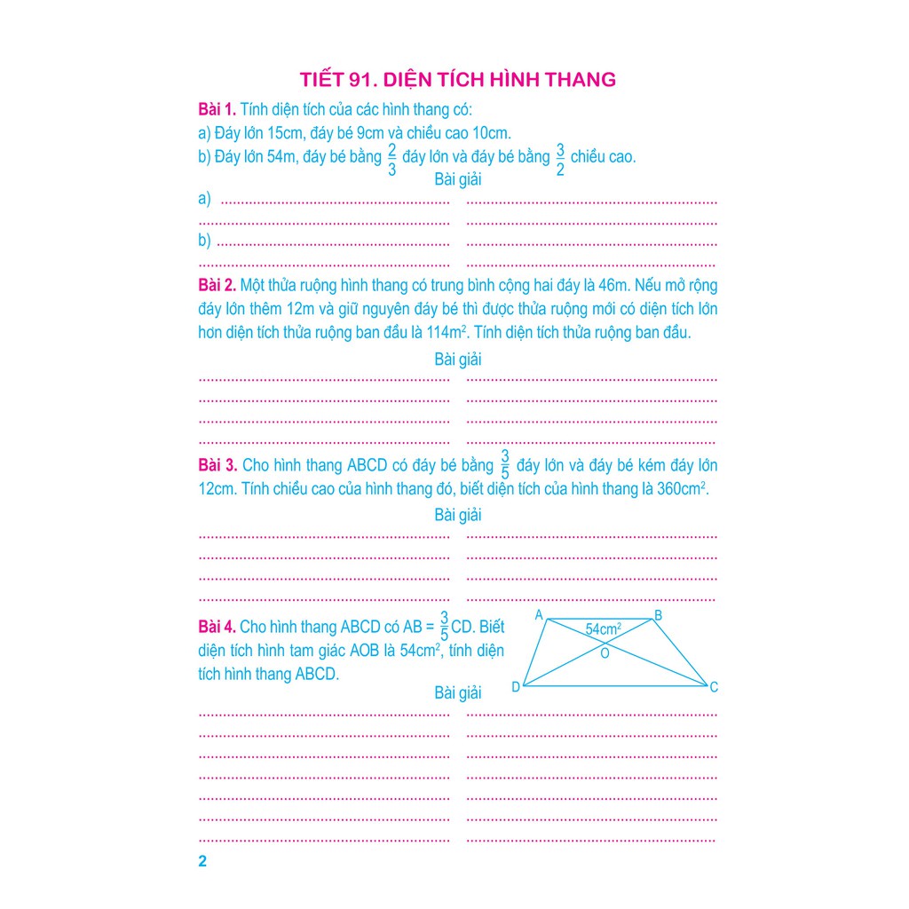 Sách: Vở Bài Tập Toán Nâng Cao Lớp 5 - Tập 2