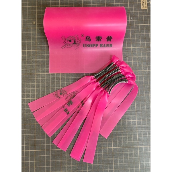 DÂY NÁ CAO SU thun bộ usopp hồng 0.65 cột sẵn 15cm-16cm-17cm