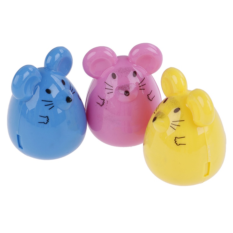 Finegoodwellgen 2pcs Kawaii lovely plastic mouse manual pencil sharpener stationery gift FGWG