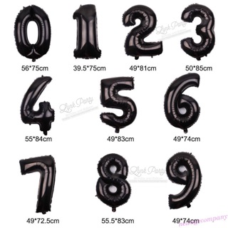 Bong bóng số màu Đen size 70cm
