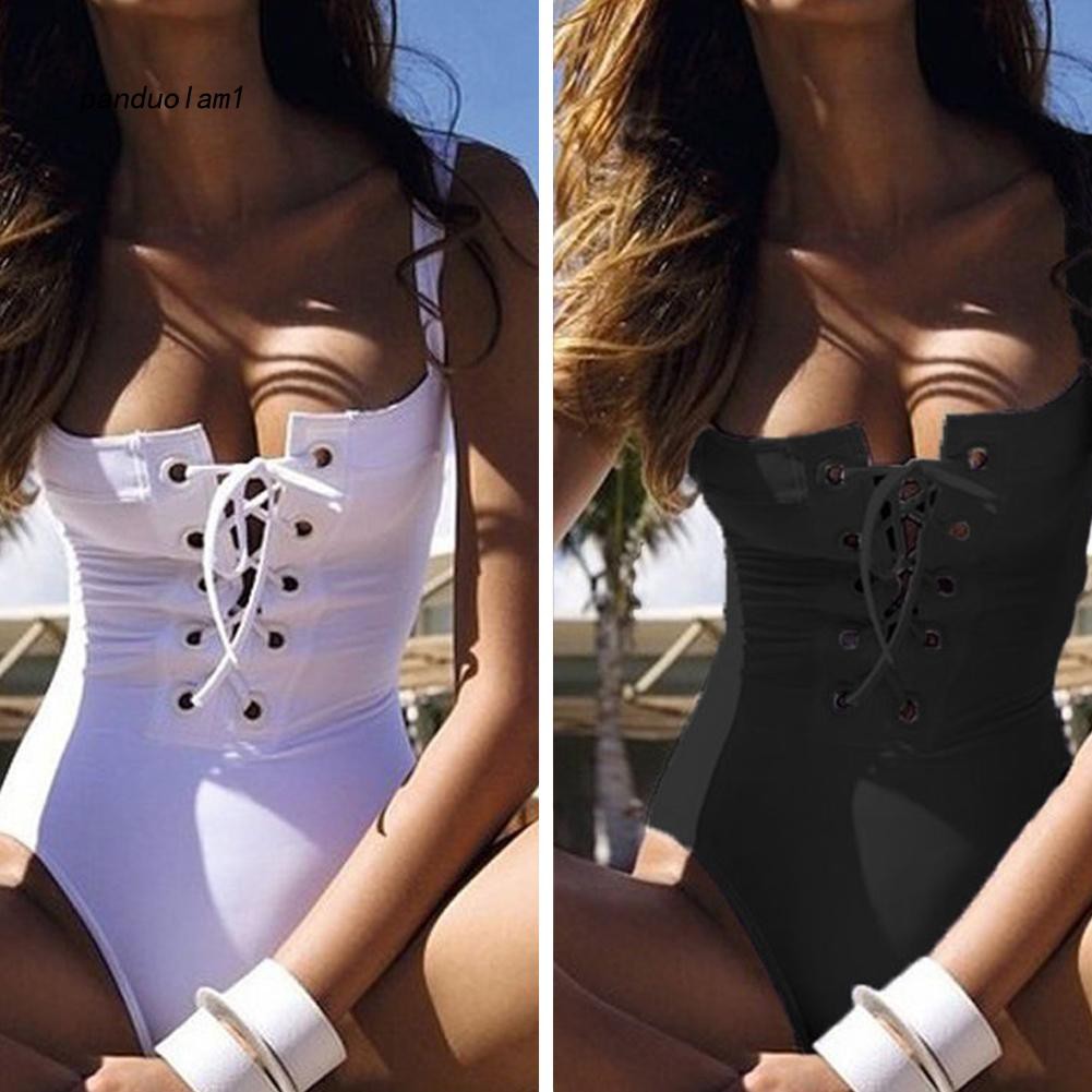 Bikini liền thân thiết kế buộc dây ngực thời trang quyến rũ cho nữ | BigBuy360 - bigbuy360.vn