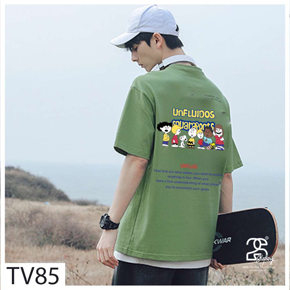 Áo Phông Trắng Nam Form Rộng  2s Clothing Áo Thun Unisex Tay Lỡ Nam Cotton Giá Rẻ In Hình Ngộ Nghĩnh Đáng Yêu TV85 | BigBuy360 - bigbuy360.vn