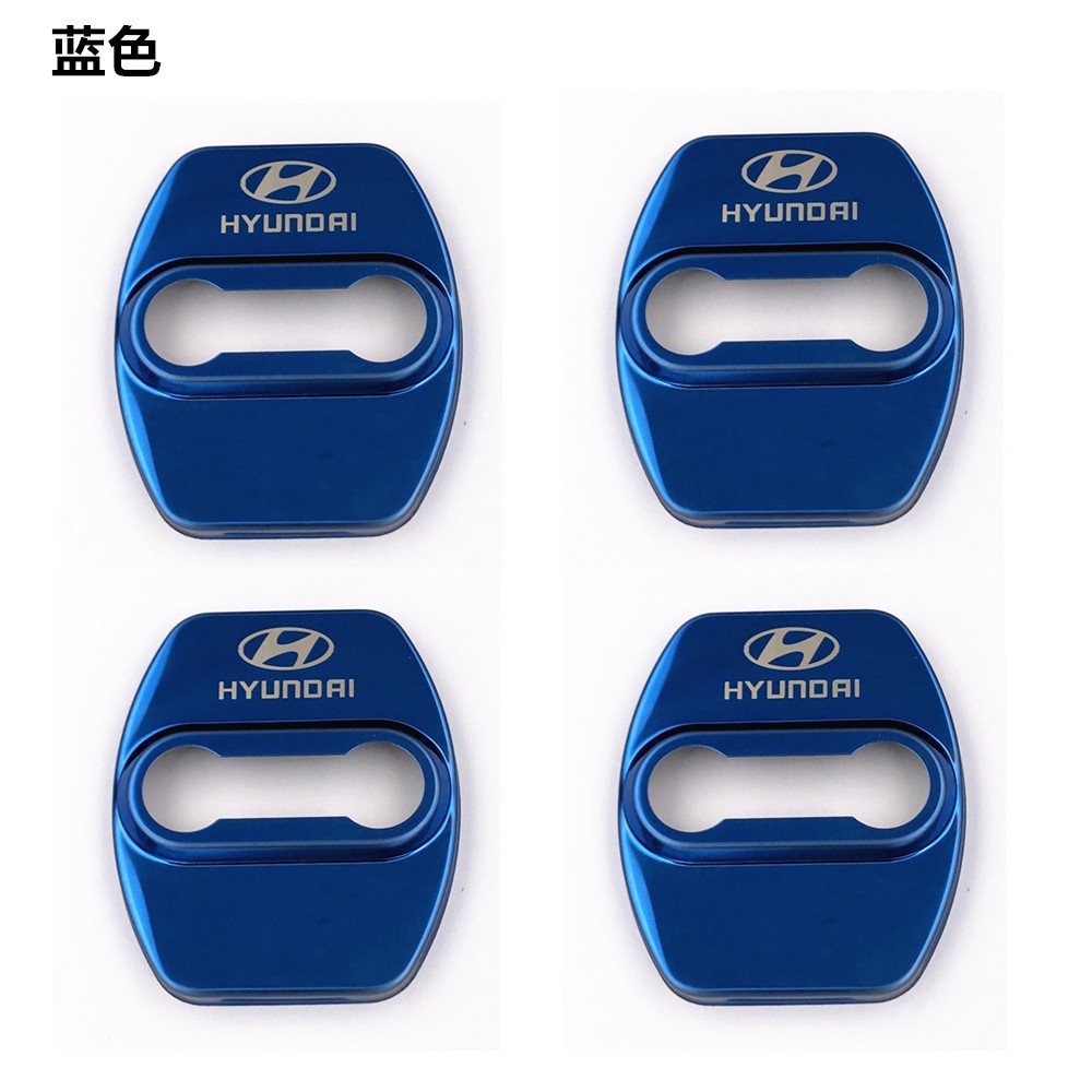 Set 4 Miếng Dán Bảo Vệ Khóa Cửa Xe Hơi Hyundai IX25 Elantra Tucson Solaris Azera