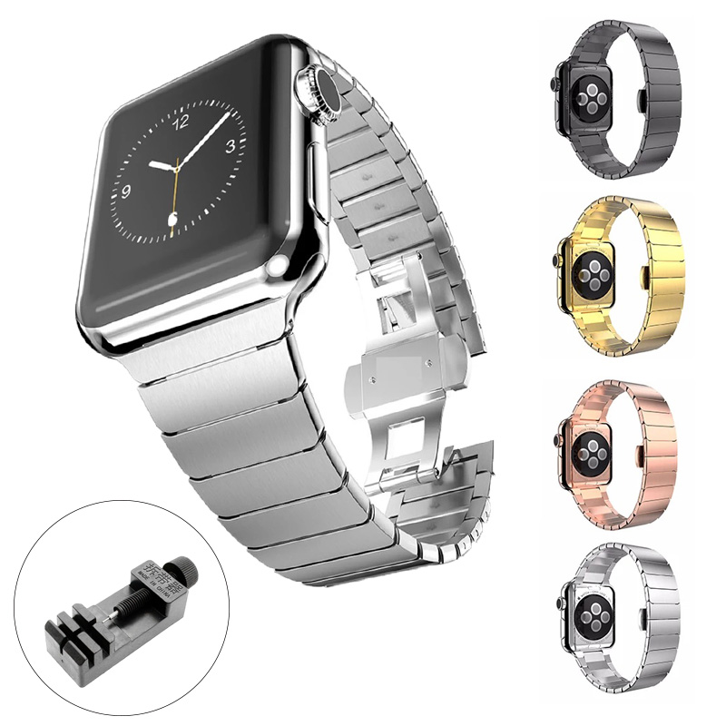 Dây Đeo Inox Cho Đồng Hồ Thông Minh Apple Watch 6 Se 5 4 3 42mm 44mm 40mm 38mm Series 5 4 3 2