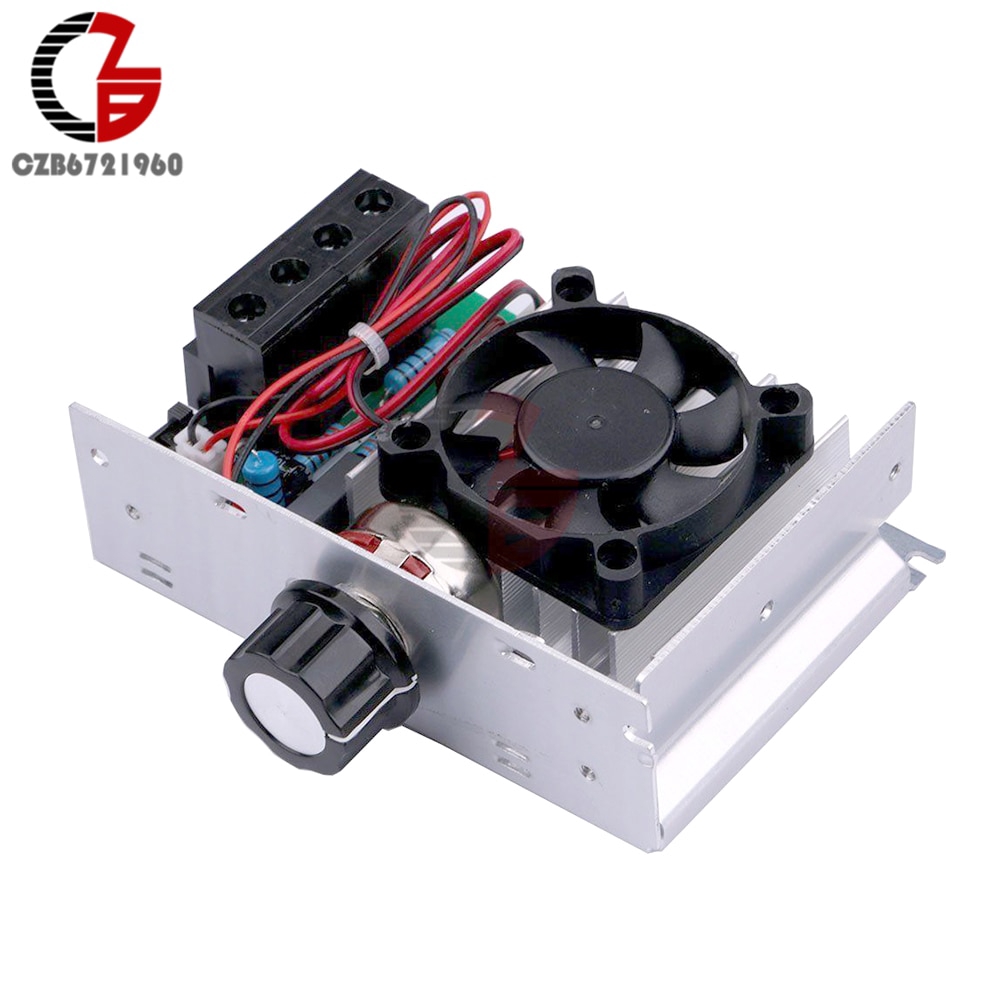 10000W High Power SCR Voltage Regulator Speed Controller Temperature Control Switch Dimmer Thermostat Cooling Fan 110V 220V AC