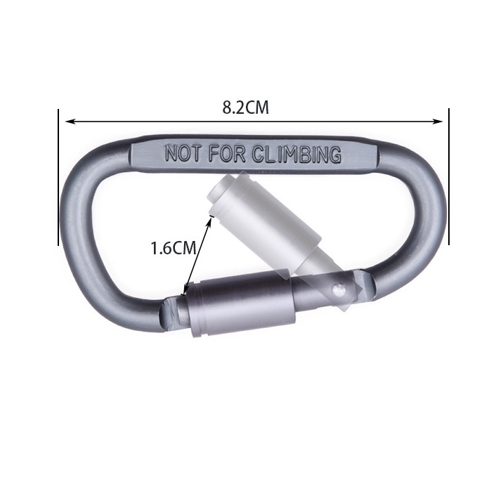 Móc khóa nhôm chữ D đa năng bằng hợp kim nhôm dùng treo đồ khi đi du lịch dã ngoại ngoài trời BB9992 -Billba