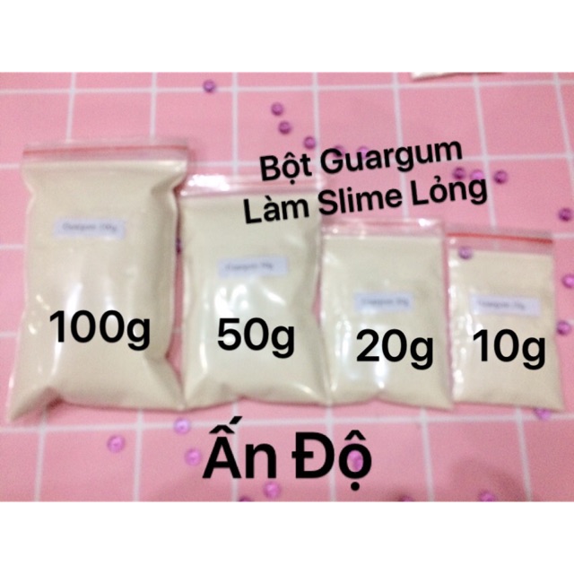 Bột Guargum Ấn Độ Làm Slime Lỏng pony_slime