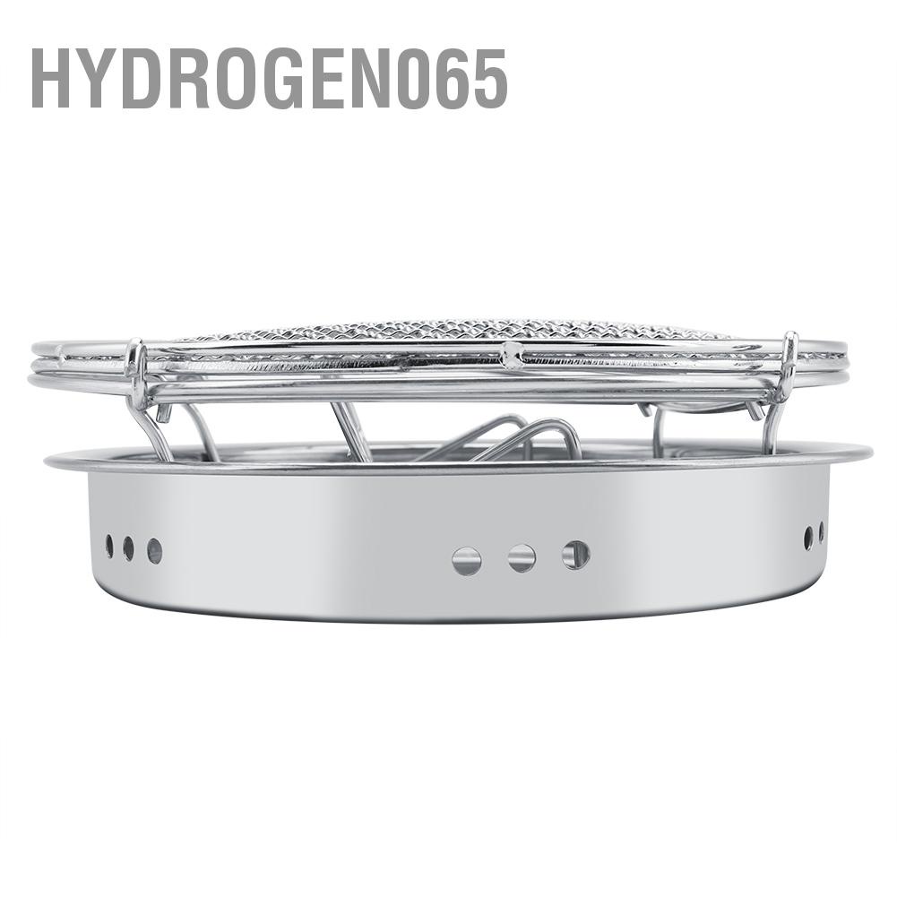 Hàng giao ngayThép không gỉ Mini BBQ Grill Gấp Di động Thích hợp cho các hiên cắm trại ngoài trời