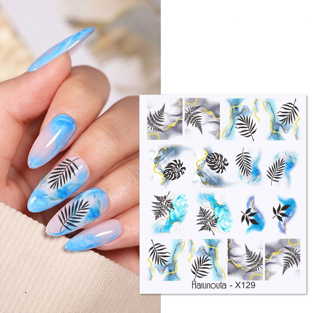 Miếng Dán Trang Trí Móng Tay Tự Dính Họa Tiết Lò Xo Đơn Giản DIY