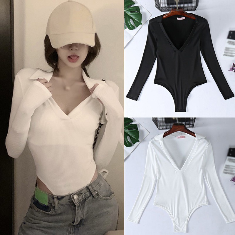 Bộ Bodysuit Một Mảnh Cổ Chữ V Màu Sắc | BigBuy360 - bigbuy360.vn