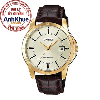 Đồng hồ nam dây da Casio Standard chính hãng Anh Khuê MTP-V004GL-9AUDF