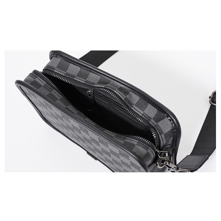 Túi xách đeo chéo nam, túi xách nam đeo ngực kiểu dáng vuông caro chống nước PA38 | BigBuy360 - bigbuy360.vn
