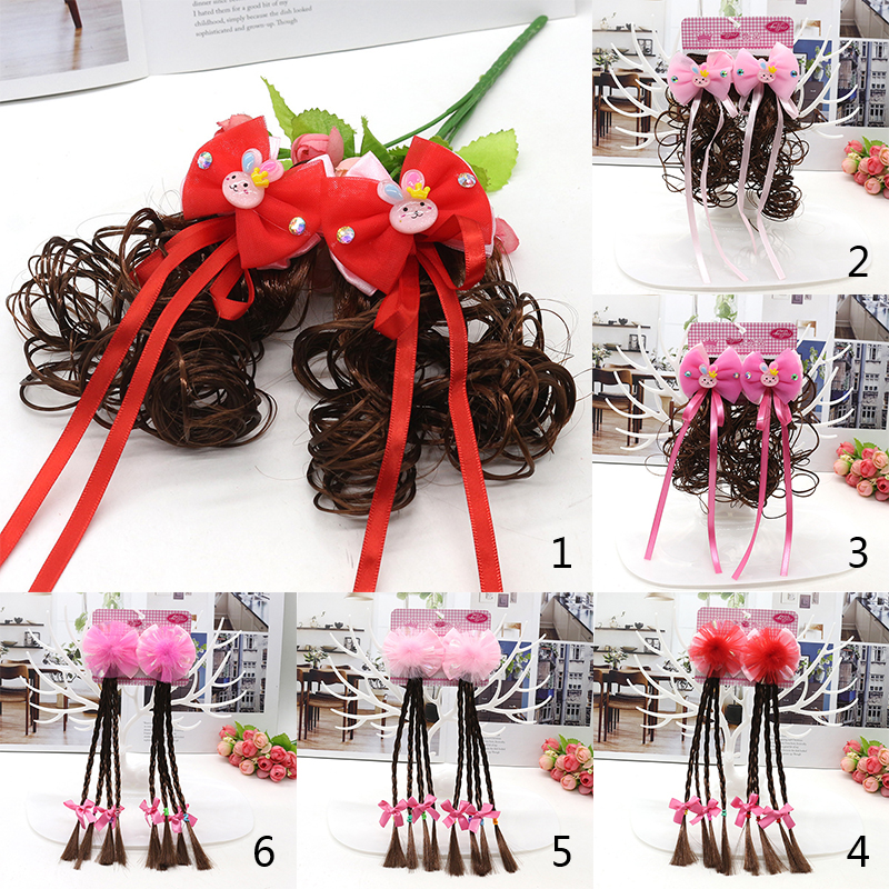 Set 7 kẹp tóc nơ bướm cho bé gái trên 3 tuổi