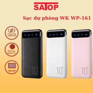 Cục xạc sạc dự phòng 10000 mAh WK WP-161 Pin dự phòng sạc nhanh chính hãng mini cute nhiều màu lựa chọn SATOP