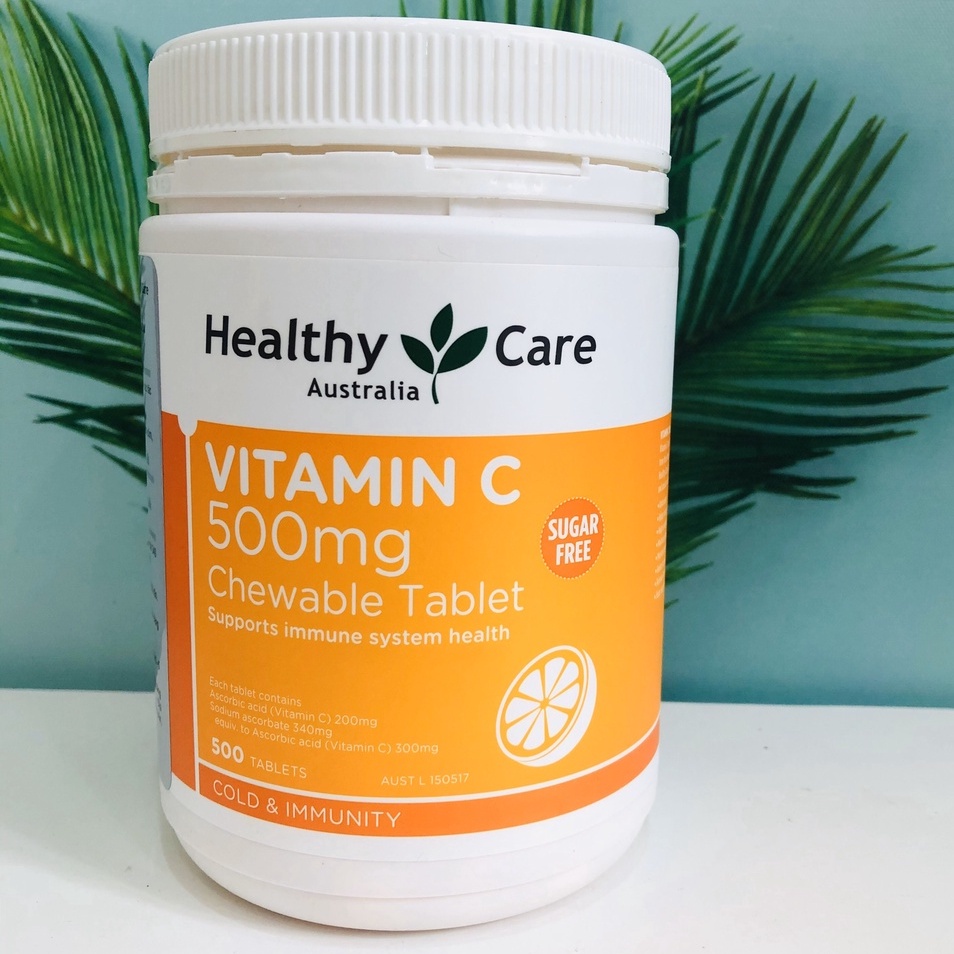 Combo 2 Viên nhai Vitamin C Healthy Care giúp tăng cường sức khỏe 500 viên