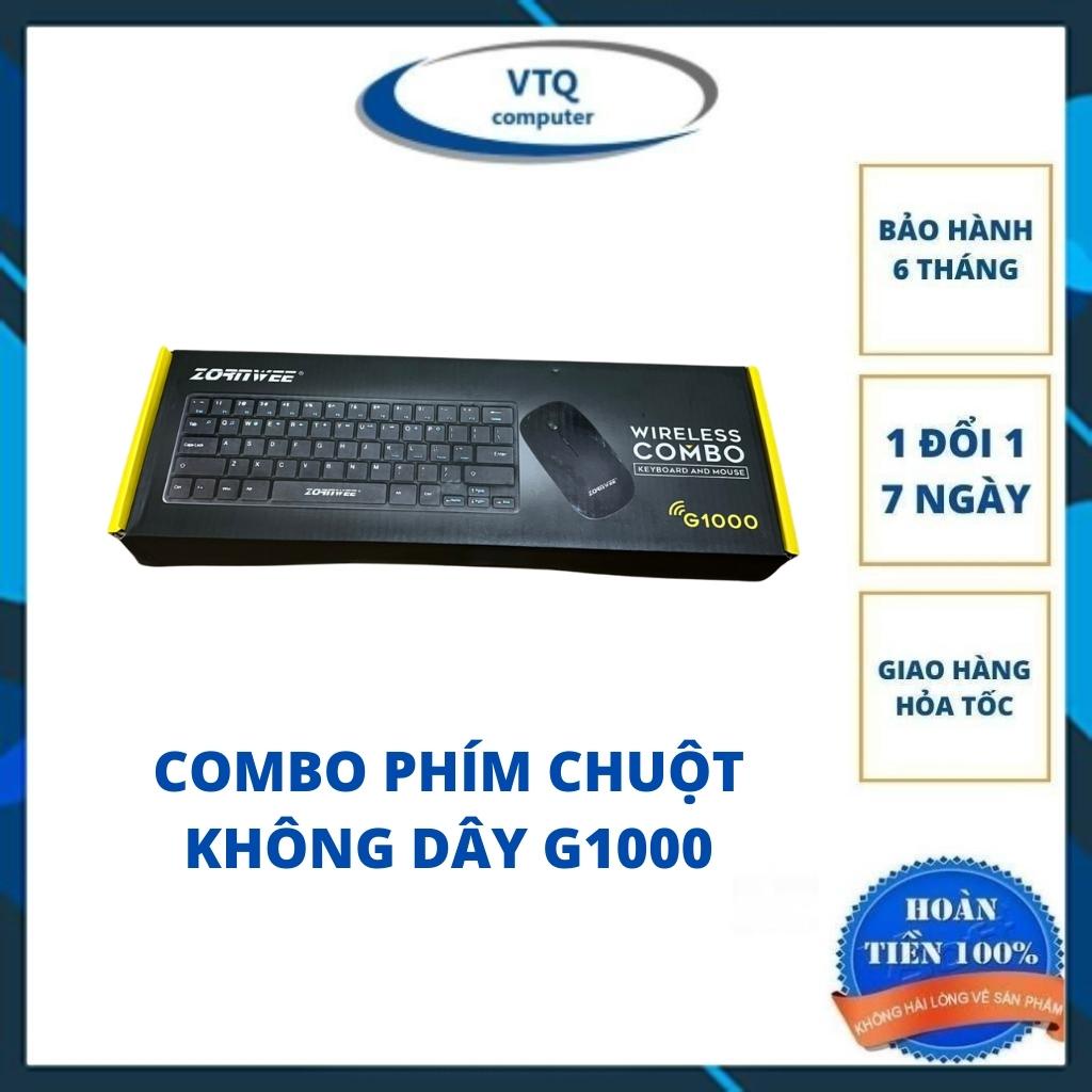Combo bộ phím chuột mini không dây G1000 tặng kèm pin, bảo hành 6 tháng.shopphukienvtq