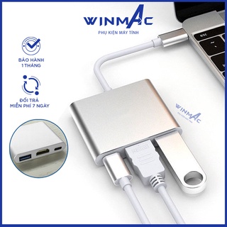 Type C To Hdmi - Bộ Chuyển Đổi Type C sang HDMI / USB / Type C cho máy tính, điện thoại - Winmac