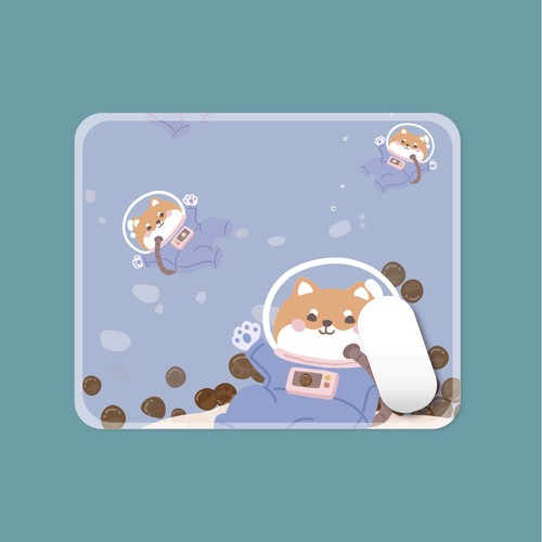 Tấm lót chuột in hình dễ thương thời trang 18cm*22cm