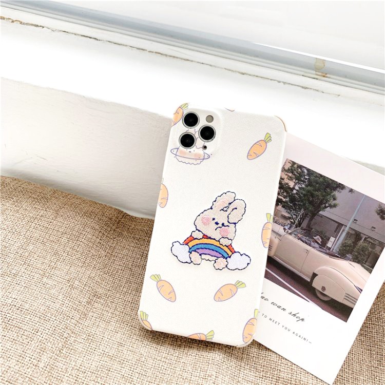 Ốp lưng iphone Sad Rabbit thêu viền chống va đập 5/5s/6/6plus/6s/6splus/7/7plus/8/8plus/x/xs/11/12/pro/max/plus/promax | BigBuy360 - bigbuy360.vn