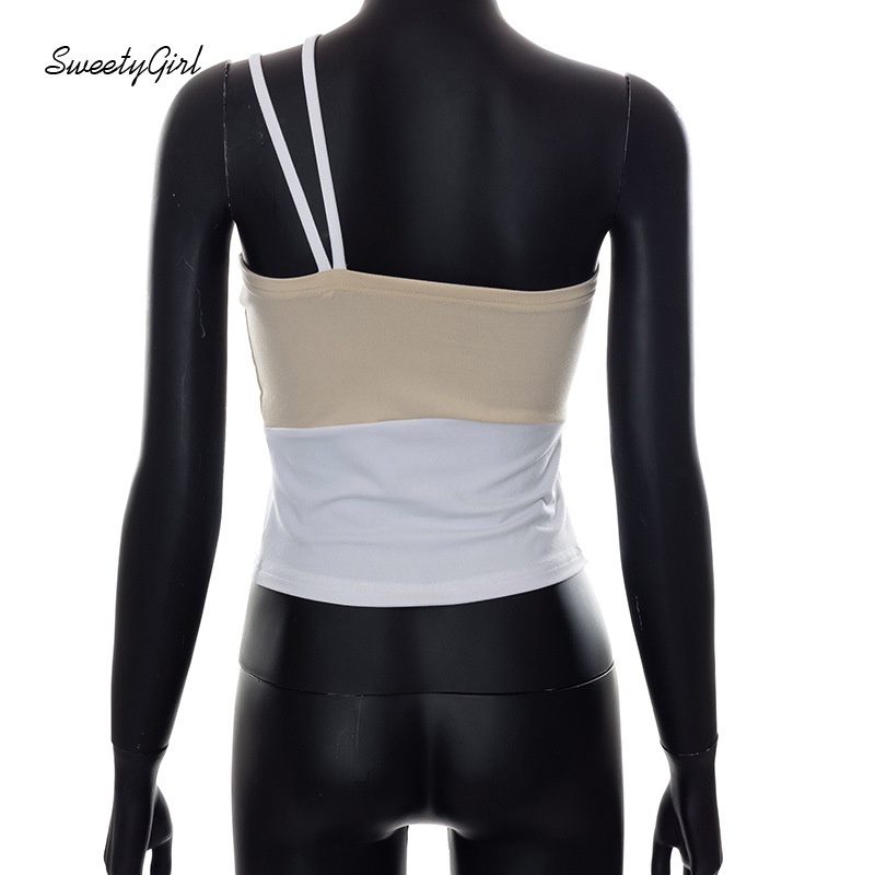 Áo Hai Dây Dáng Ôm Không Đối Xứng Thời Trang 2022 Cho Nữ