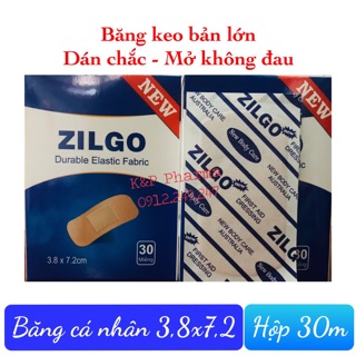 ✅ BĂNG CÁ NHÂN ZILGO BẢN LỚN 3,8 x 7,2 cm - Dính chắc, thông thoáng, mở không đau