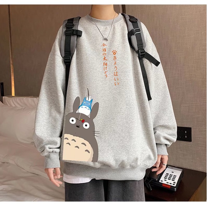 【 M-8XL 】Áo Sweater Hip hop Cổ Tròn Dài Tay Dáng Rộng Thời Trang Cho Nam