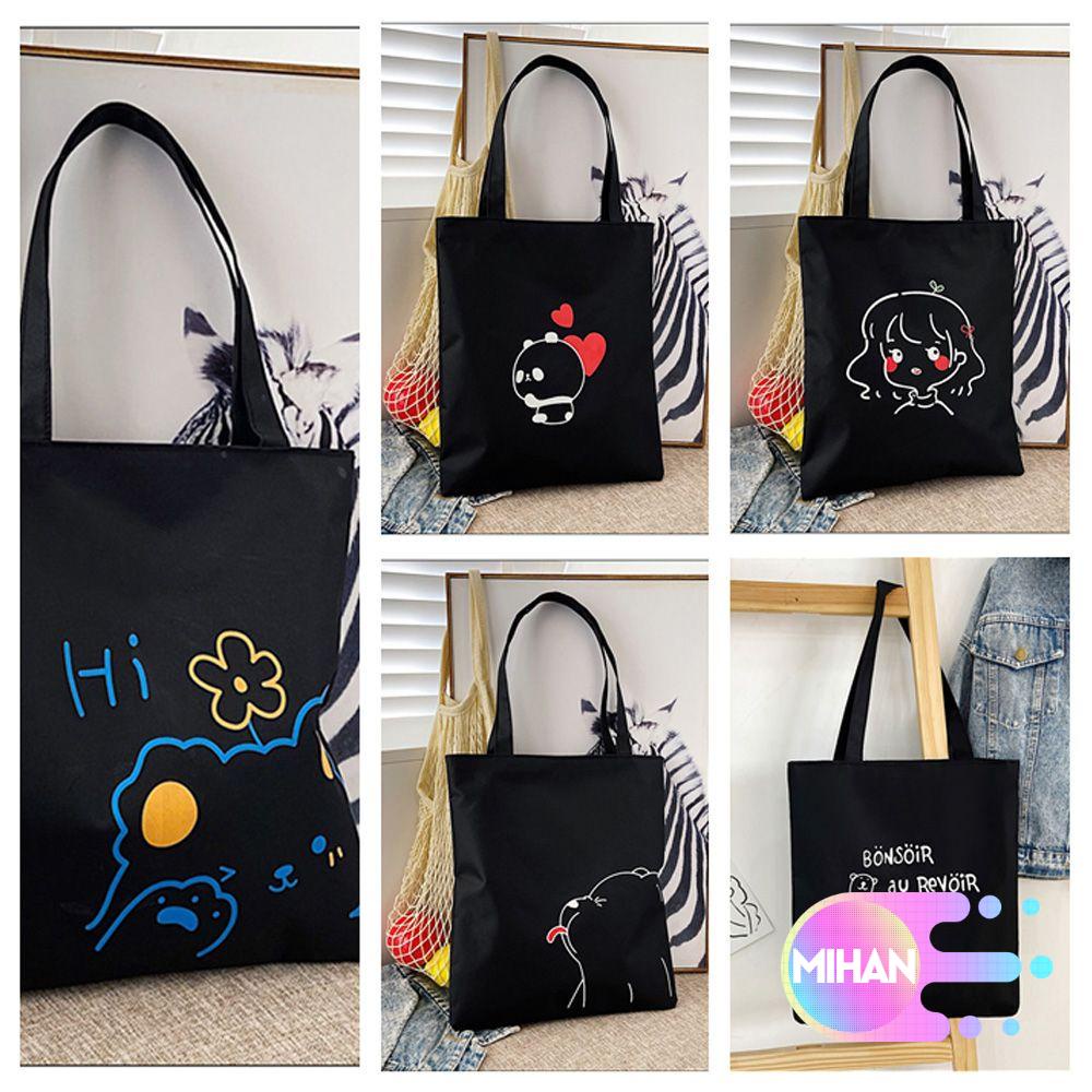 Túi vải đa năng MIHAN1 in họa tiết dễ thương cho nữ