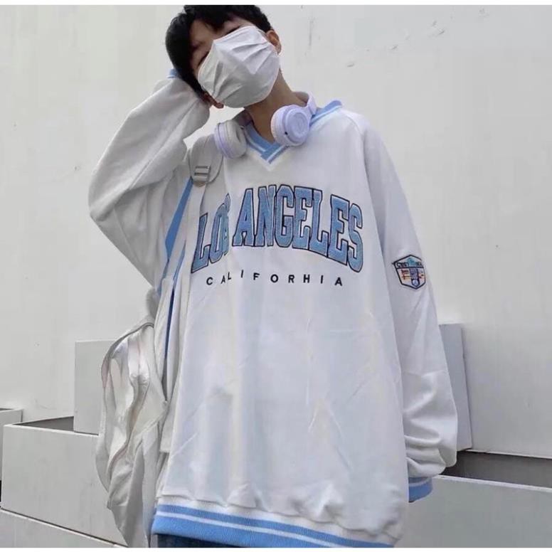 [GIÁ HỦY DIỆT] Áo Nỉ Sweater Cổ Tim LOSANGELES Chất Nỉ Đẹp Bo Cổ Form Rộng Unisex Nam Nữ | BigBuy360 - bigbuy360.vn