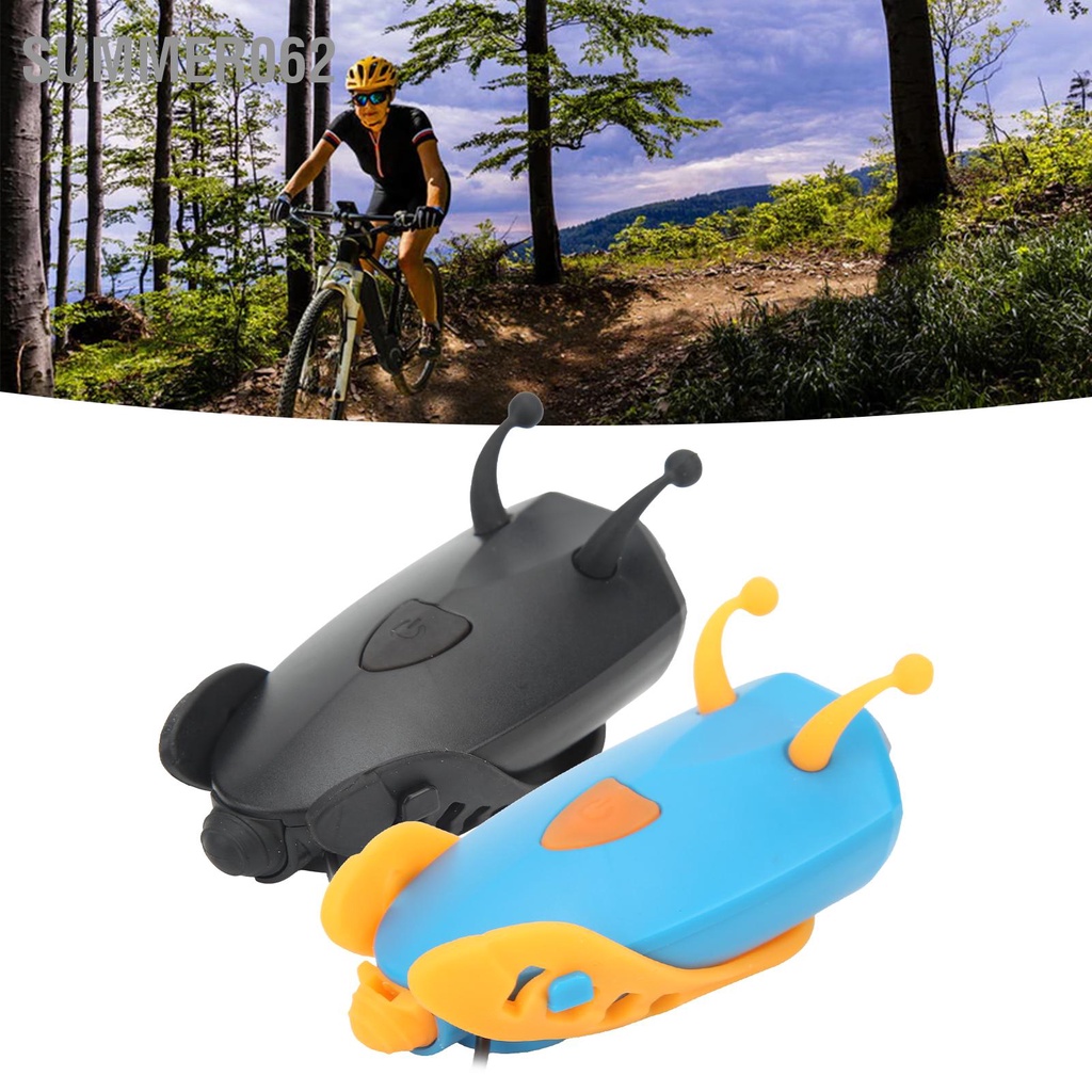 Summer062 Đèn pin phía trước xe đạp Sạc USB Độ sáng cao cho tay ga