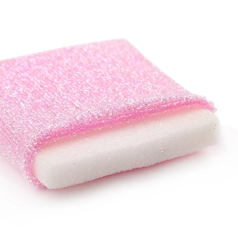 Set 4 Miếng Bọt Biển Rửa Chén Hai Mặt Chống Dính Dầu Đa Năng Màu Sắc Ngẫu Nhiên Tiện Dụng Cho Nhà Bếp