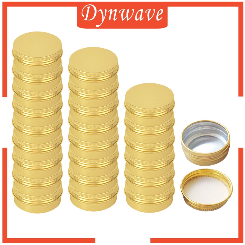 [DYNWAVE] 24Pcs 15ml Tin Cans Screw Lid Round Aluminum Case Containers Versatile Uses