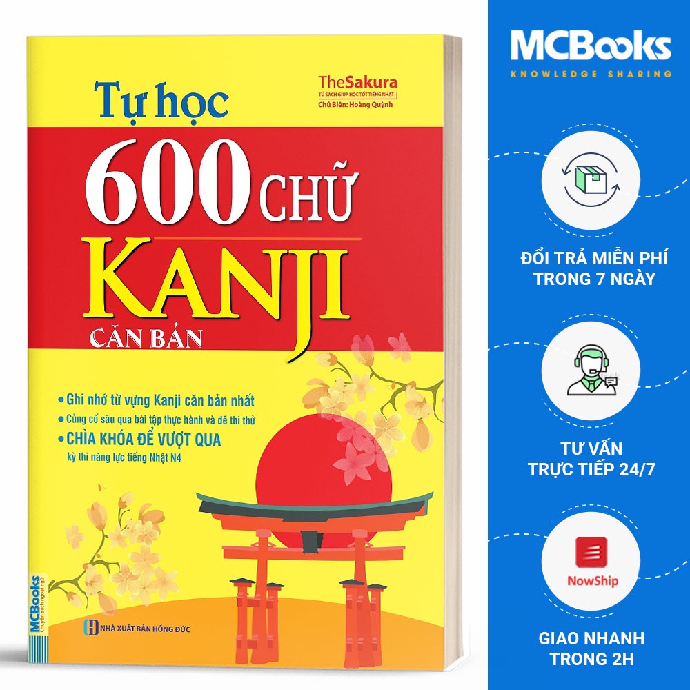 Sách - Tự học 600 Chữ Kanji Căn Bản - Cho Người Học Cơ Bản