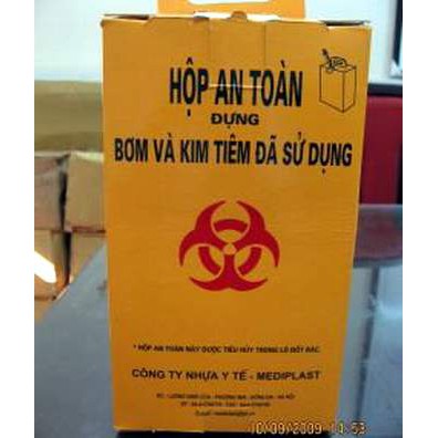 COMBO 10 HỘP GIẤY ĐỰNG VẬT SẮC NHỌN Y TẾ