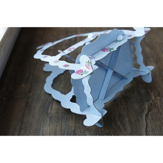 Cake stand giấy in hoa (3 màu)