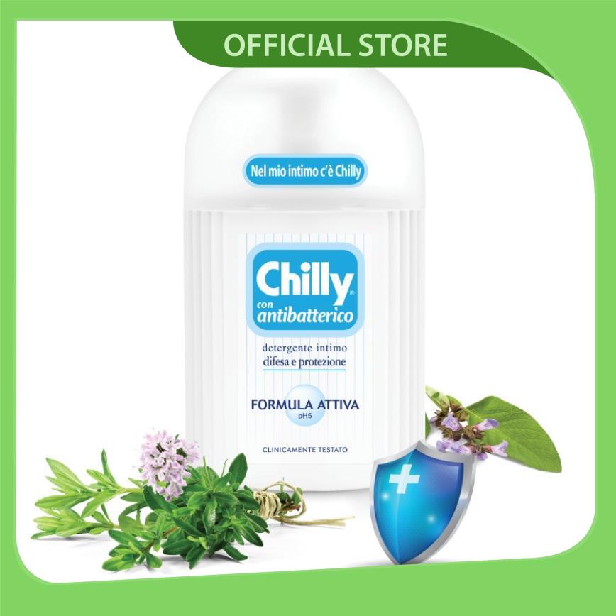 Dung dịch vệ sinh phụ nữ Chilly Con Antibatterico - Kháng khuẩn  -  số 1 tại Italy -  (200ml/chai)