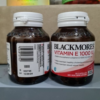 Viên Vitamin E Blackmores tự nhiên 30 viên hàm lượng cao 1000IU