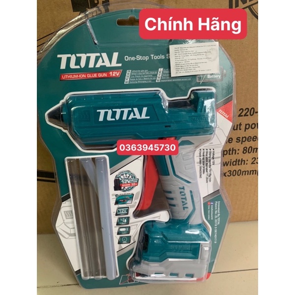 TOTAL Súng bắn keo dùng pin Lithium -S12 TGGLI1201