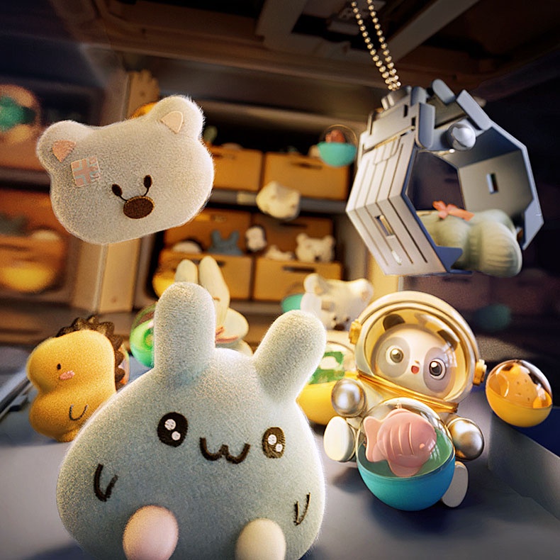 Máy Gắp Thú Bông Phi Hành Gia Mini Dành Cho Bé Yêu , Hiệu Ứng Bắt Mắt Kèm Theo Xu , Bóng , Gấu Cho Trẻ Thoả Sức Đam Mê