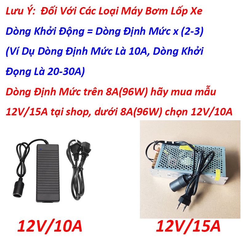 Bộ Chuyển Đổi Nguồn Điện 220V Sang 12V Đầu Cắm Ô Tô 12V/10A 120W cho Máy Bơm Lốp Tủ Lạnh Mini Máy Hút Bụi Mini