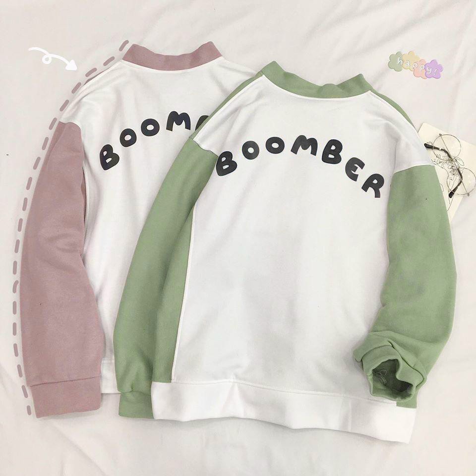 Áo khoác CARDIGAN ❤️ BOMBER B unisex nỉ bông form rộng chống nắng đẹp VIVU123STORE   BOB001